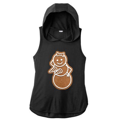 Funny Adult Sex Joke Naughty Gingerbread Boobs Christmas Holiday Matching Couple Ladies PosiCharge Tri-Blend Wicking Draft Hoodie Tank