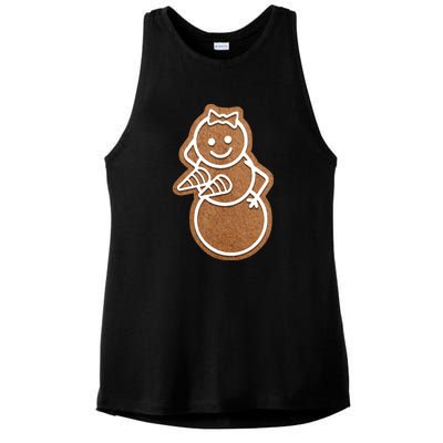 Funny Adult Sex Joke Naughty Gingerbread Boobs Christmas Holiday Matching Couple Ladies PosiCharge Tri-Blend Wicking Tank