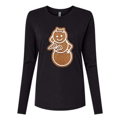 Funny Adult Sex Joke Naughty Gingerbread Boobs Christmas Holiday Matching Couple Womens Cotton Relaxed Long Sleeve T-Shirt