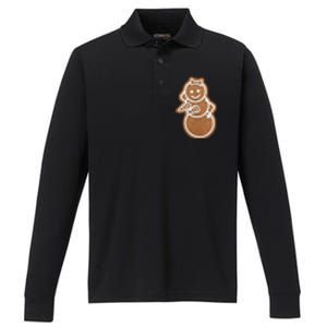 Funny Adult Sex Joke Naughty Gingerbread Boobs Christmas Holiday Matching Couple Performance Long Sleeve Polo