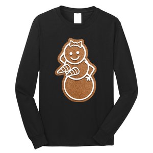 Funny Adult Sex Joke Naughty Gingerbread Boobs Christmas Holiday Matching Couple Long Sleeve Shirt