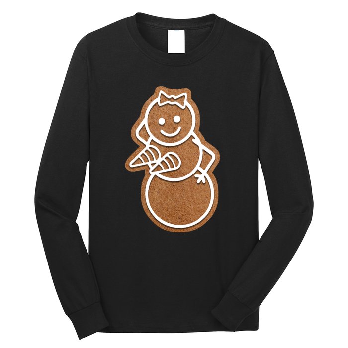 Funny Adult Sex Joke Naughty Gingerbread Boobs Christmas Holiday Matching Couple Long Sleeve Shirt