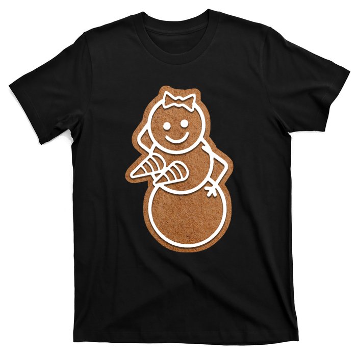 Funny Adult Sex Joke Naughty Gingerbread Boobs Christmas Holiday Matching Couple T-Shirt