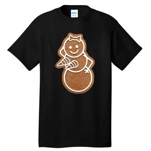 Funny Adult Sex Joke Naughty Gingerbread Boobs Christmas Holiday Matching Couple Tall T-Shirt