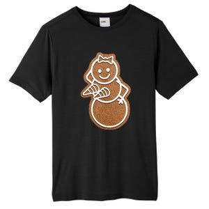 Funny Adult Sex Joke Naughty Gingerbread Boobs Christmas Holiday Matching Couple Tall Fusion ChromaSoft Performance T-Shirt