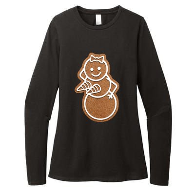 Funny Adult Sex Joke Naughty Gingerbread Boobs Christmas Holiday Matching Couple Womens CVC Long Sleeve Shirt