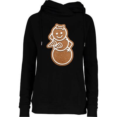 Funny Adult Sex Joke Naughty Gingerbread Boobs Christmas Holiday Matching Couple Womens Funnel Neck Pullover Hood