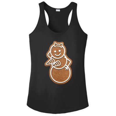 Funny Adult Sex Joke Naughty Gingerbread Boobs Christmas Holiday Matching Couple Ladies PosiCharge Competitor Racerback Tank