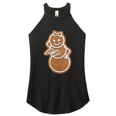 Funny Adult Sex Joke Naughty Gingerbread Boobs Christmas Holiday Matching Couple Women's Perfect Tri Rocker Tank