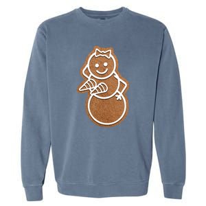 Funny Adult Sex Joke Naughty Gingerbread Boobs Christmas Holiday Matching Couple Garment-Dyed Sweatshirt