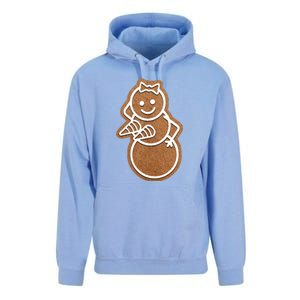 Funny Adult Sex Joke Naughty Gingerbread Boobs Christmas Holiday Matching Couple Unisex Surf Hoodie