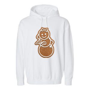 Funny Adult Sex Joke Naughty Gingerbread Boobs Christmas Holiday Matching Couple Garment-Dyed Fleece Hoodie