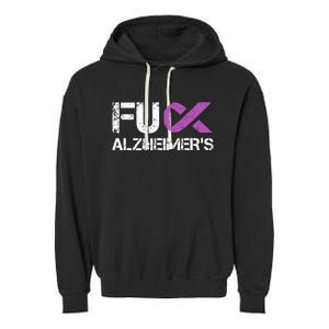 Funny Alzheimer Support Desease Awareness Garment-Dyed Fleece Hoodie