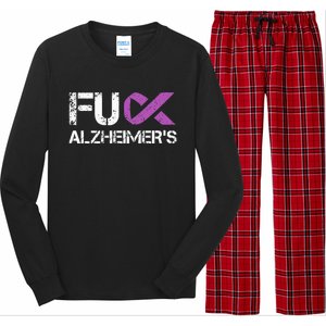 Funny Alzheimer Support Desease Awareness Long Sleeve Pajama Set