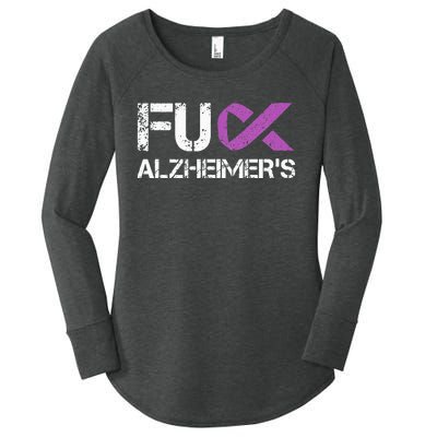 Funny Alzheimer Support Desease Awareness Women's Perfect Tri Tunic Long Sleeve Shirt