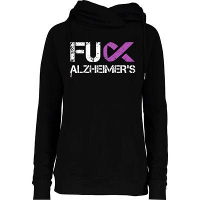 Funny Alzheimer Support Desease Awareness Womens Funnel Neck Pullover Hood