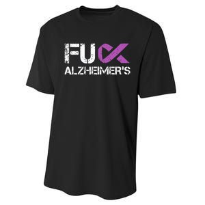 Funny Alzheimer Support Desease Awareness Performance Sprint T-Shirt