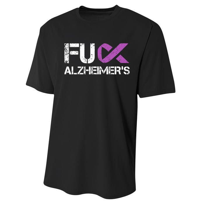 Funny Alzheimer Support Desease Awareness Performance Sprint T-Shirt