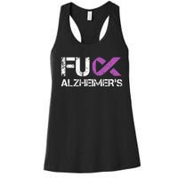 Funny Alzheimer Support Desease Awareness Women's Racerback Tank