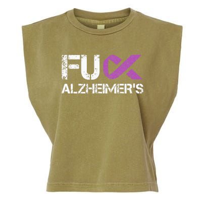 Funny Alzheimer Support Desease Awareness Garment-Dyed Women's Muscle Tee