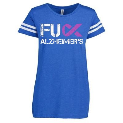 Funny Alzheimer Support Desease Awareness Enza Ladies Jersey Football T-Shirt