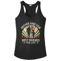 Father And Son Best Friends For Life Autism Awareness Ladies PosiCharge Competitor Racerback Tank