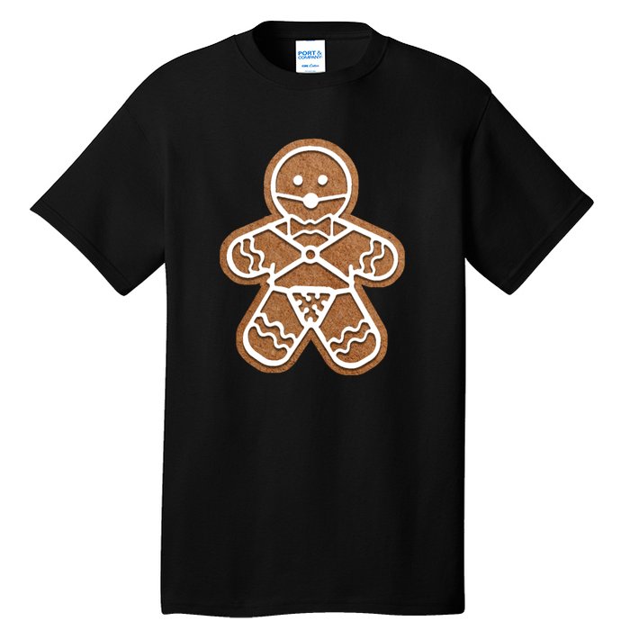 Funny Adult Sex Joke Naughty Gingerbread Christmas Holiday Matching Couple Tall T-Shirt