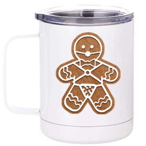 Funny Adult Sex Joke Naughty Gingerbread Christmas Holiday Matching Couple 12 oz Stainless Steel Tumbler Cup