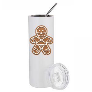 Funny Adult Sex Joke Naughty Gingerbread Christmas Holiday Matching Couple Stainless Steel Tumbler