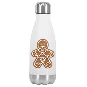 Funny Adult Sex Joke Naughty Gingerbread Christmas Holiday Matching Couple Stainless Steel Insulated Water Bottle