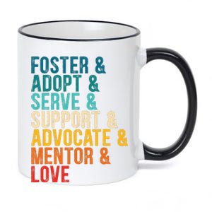 Foster Adopt Serve Support Advocate Mentor Love Adoption 11oz Black Color Changing Mug