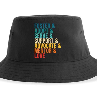 Foster Adopt Serve Support Advocate Mentor Love Adoption Sustainable Bucket Hat