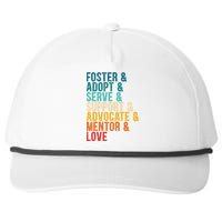 Foster Adopt Serve Support Advocate Mentor Love Adoption Snapback Five-Panel Rope Hat