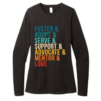 Foster Adopt Serve Support Advocate Mentor Love Adoption Womens CVC Long Sleeve Shirt