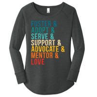 Foster Adopt Serve Support Advocate Mentor Love Adoption Women's Perfect Tri Tunic Long Sleeve Shirt