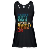 Foster Adopt Serve Support Advocate Mentor Love Adoption Ladies Essential Flowy Tank