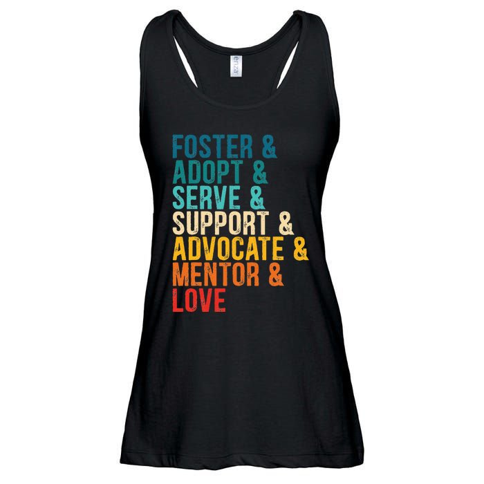 Foster Adopt Serve Support Advocate Mentor Love Adoption Ladies Essential Flowy Tank