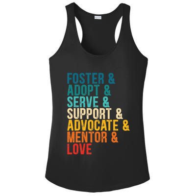 Foster Adopt Serve Support Advocate Mentor Love Adoption Ladies PosiCharge Competitor Racerback Tank