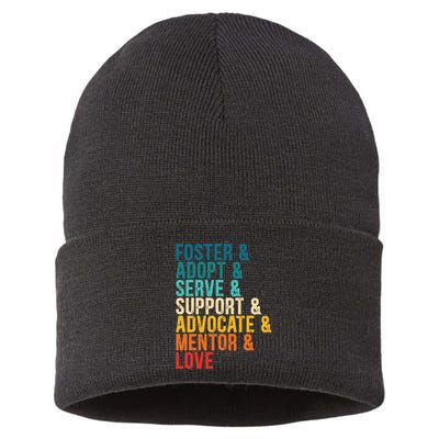 Foster Adopt Serve Support Advocate Mentor Love Adoption Sustainable Knit Beanie