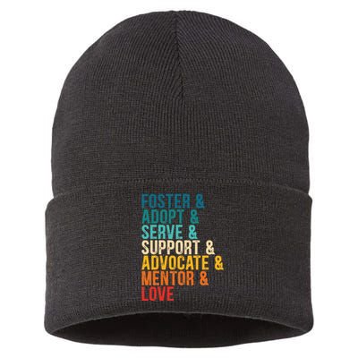 Foster Adopt Serve Support Advocate Mentor Love Adoption Sustainable Knit Beanie