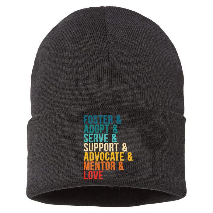 Foster Adopt Serve Support Advocate Mentor Love Adoption Sustainable Knit Beanie