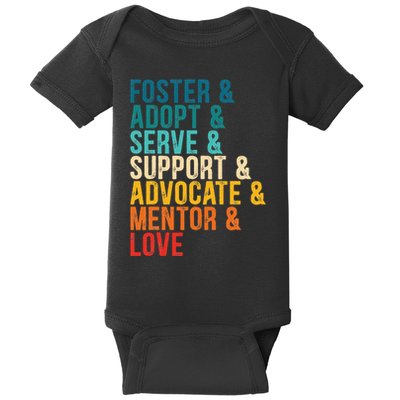 Foster Adopt Serve Support Advocate Mentor Love Adoption Baby Bodysuit