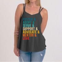 Foster Adopt Serve Support Advocate Mentor Love Adoption Women's Strappy Tank