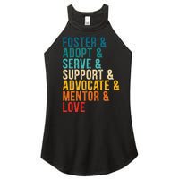 Foster Adopt Serve Support Advocate Mentor Love Adoption Women's Perfect Tri Rocker Tank