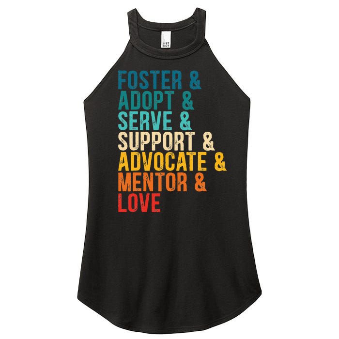 Foster Adopt Serve Support Advocate Mentor Love Adoption Women's Perfect Tri Rocker Tank