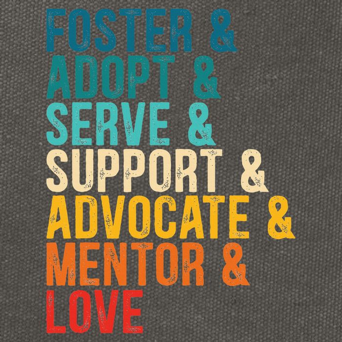 Foster Adopt Serve Support Advocate Mentor Love Adoption Cotton Canvas Backpack