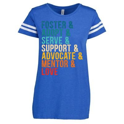 Foster Adopt Serve Support Advocate Mentor Love Adoption Enza Ladies Jersey Football T-Shirt