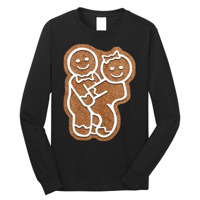 Funny Adult Sex Joke Naughty Gingerbread Make Love Christmas Matching Couple Long Sleeve Shirt