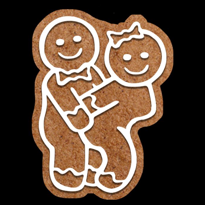 Funny Adult Sex Joke Naughty Gingerbread Make Love Christmas Matching Couple V-Neck T-Shirt