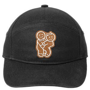 Funny Adult Sex Joke Naughty Gingerbread Make Love Christmas Matching Couple 7-Panel Snapback Hat